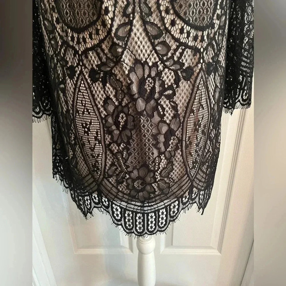 LOVE FIRE Women's Dress Black Lace Off the Shoulder‎ Fancy Mini Dress - Picture 5 of 15